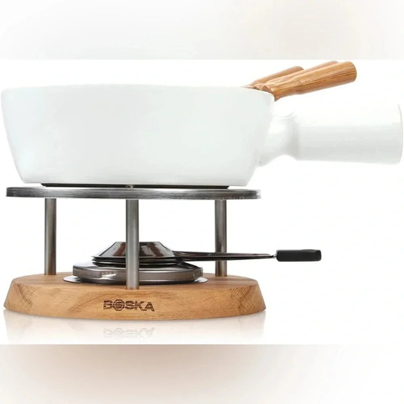 Boska Fondue Set Bianco - for 875 Grams of Melted Cheese - 1.3 Liters New In Box - Picture 9 of 12